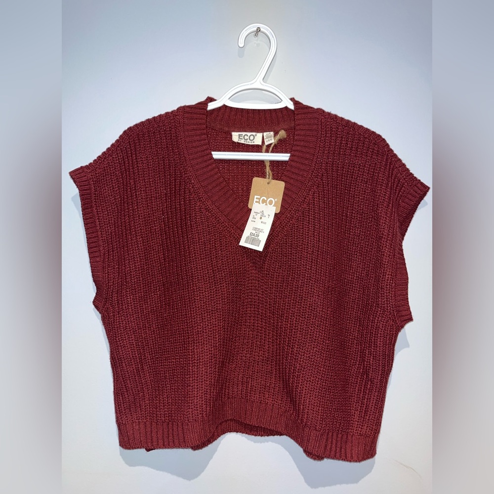 Burgundy Sweater Vest